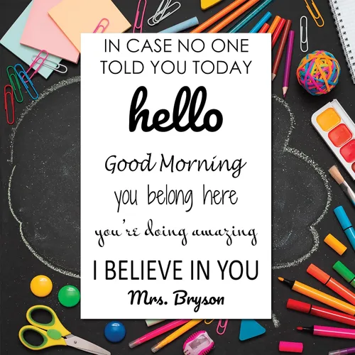 Miniatura 2 de Pósteres motivacionales personalizados para la escuela, aula, habitación infantil, citas motivacionales, póster de mentalidad de crecimiento