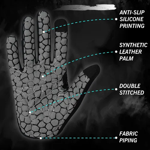 Miniatura 7 de WESTWOOD FOX Guantes de ciclismo de dedo completo, acolchados, antideslizantes para pantalla táctil, guantes de bicicleta de montaña que absorben