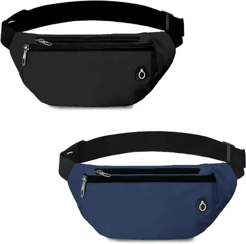 Miniatura 43 de Riñonera cruzada para mujeres y hombres, riñonera deportiva resistente al agua, bolsa de cinturón para viajes, senderismo, correr