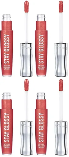Miniatura 11 de Rimmel Stay Glossy Brillo de labios - Fórmula ligera y no pegajosa para color y brillo de labios - 130 Blushing Belgraves,.18oz Belgraves sonrojados
