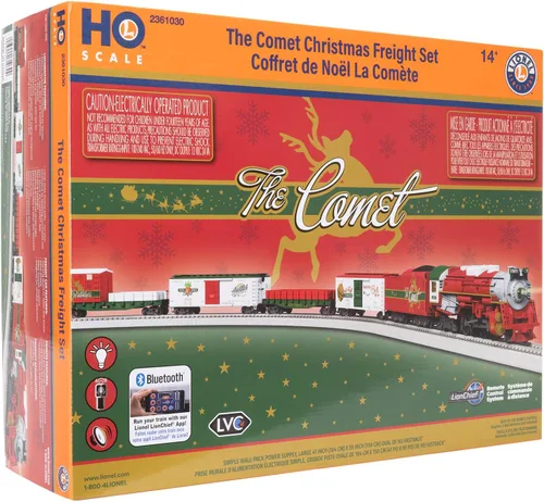 Miniatura 16 de Lionel The Comet Christmas Freight - Juego de tren eléctrico con control remoto