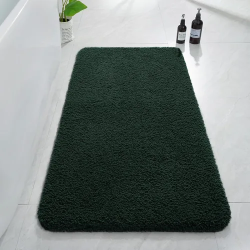 Miniatura 13 de AROGAN Tapete Largo de Baño de Lujo, 24 x 17 Pulgadas, Grueso, Suave y Absorbente, Antideslizante, Respaldo de Goma, Alfombras de Secado Rápido