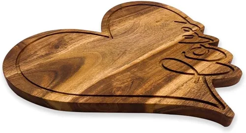 Miniatura 3 de Affinity Decor Tabla de madera de acacia para el día de San Valentín, para cortar queso, charcutería, plato de queso para servir plato de queso
