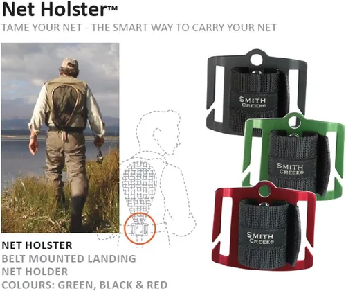 Miniatura 4 de Smith Creek Funda de red, soporte de red de aterrizaje montado en el cinturón Rojo