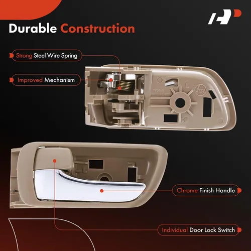 Miniatura 5 de A-Premium Manija de puerta interior delantera o trasera izquierda del lado del conductor compatible con Toyota Camry 2002 2003 2004 2005 2006