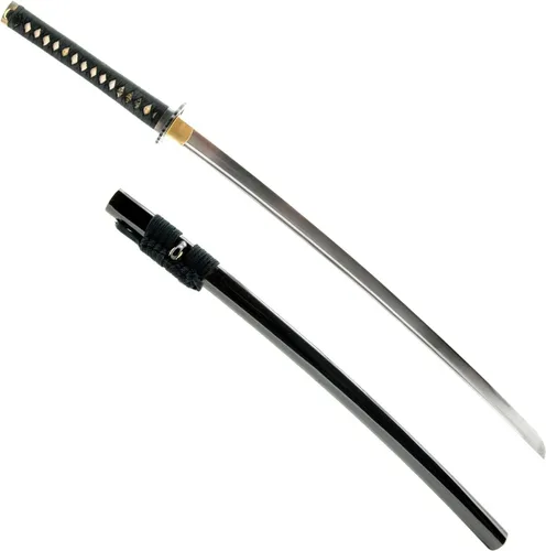 Espada confeccionada a mano: Katana samurai completamente funcional con hoja de acero de carbono 1095 forjada a mano y templada en arcilla, con hoja