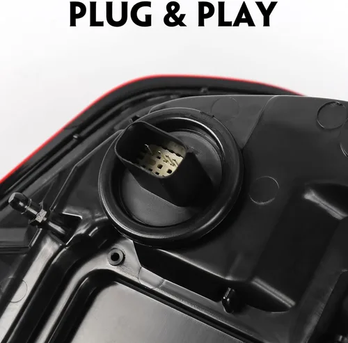 Miniatura 4 de FIONE: Para Dodge Ram 1500 Ensamble de Luz Trasera Sin Zona Ciega 2019-2022 Tipo LED y Lente Roja Cromada Interior Lado Derecho del Pasajero Luz