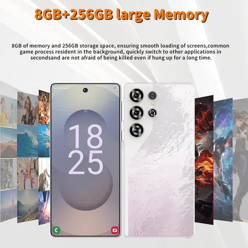 Miniatura 2 de C26 Ultra Desbloqueado 5G Teléfono móvil, teléfono móvil Android 15 con bolígrafo incorporado, pantalla grande de 6.9 pulgadas, 8GB+256GB, Dual SIM