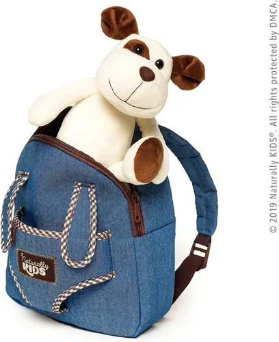 Miniatura 9 de Naturally KIDS Mochila pequeña con juguete de peluche de perro de peluche Mochila para niños pequeños para niños Juguetes para niños de 3 años