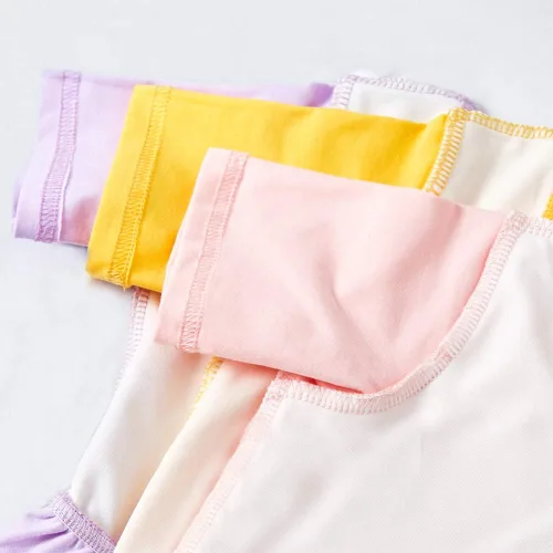 Miniatura 5 de Stelle Vestido de patinadora de manga corta para niños y niñas, casual, acampanado, para fiesta escolar, 3-12 años, Blanco