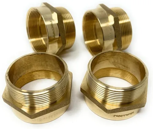 Miniatura 31 de Adaptador de latón sin plomo Cascada, rosca G británica BSPP macho a NPT hembra (1" x 1" (1 pieza))