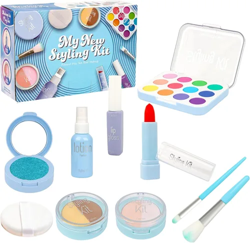 Kits de maquillaje falso, juguetes para niñas de 3, 4, 5 años, juguetes cosméticos de maquillaje para niñas de 3 a 5 años