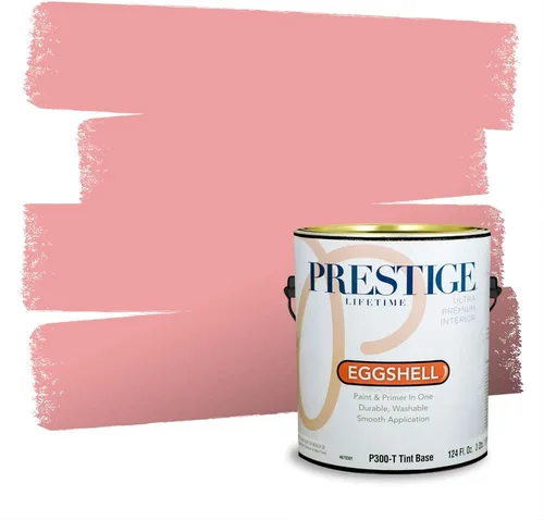 Miniatura 764 de Prestige Paints Pintura exterior e imprimación en uno, 1 galón, plano, coincidencia comparable de Valspar* Amber Rose*