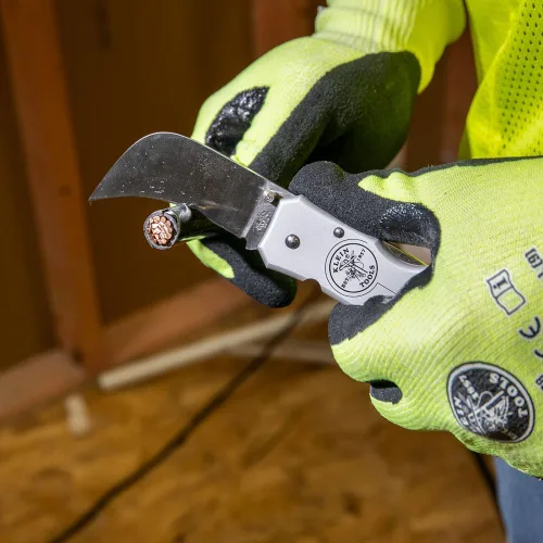 Miniatura 3 de Klein Tools 44006 Cuchillo con bloqueo, hoja Hawkbill de 2-5/8 pulgadas, mango de aluminio