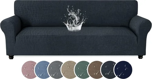 Miniatura 11 de MAXIJIN Funda impermeable para sillón de sala de estar, 1 pieza elástica con brazos, protector de muebles lavable para perros y mascotas (S, café)