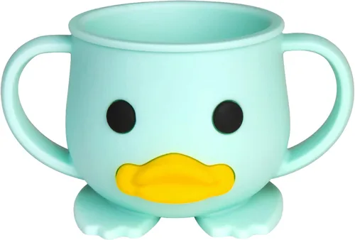 Miniatura 9 de Vaso para niños pequeños, taza de entrenamiento de silicona, taza de destete LED para bebés con doble asa, taza abierta para bebés, irrompible, 7