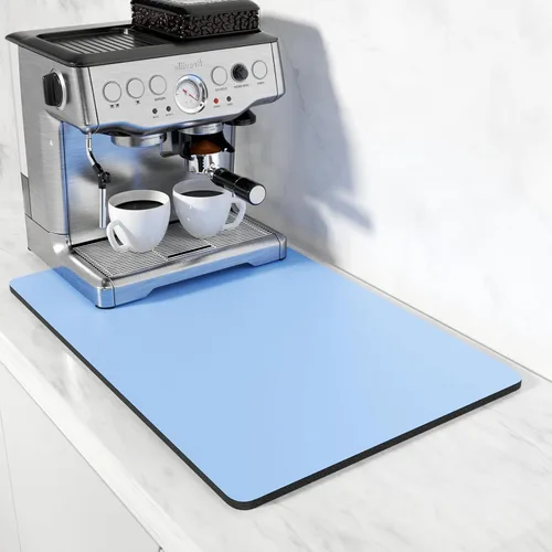 Miniatura 40 de Rnivvi Tapete de secado de platos para encimera de cocina, 16 x 18 pulgadas, bonita almohadilla de secado absorbente resistente al calor con goma
