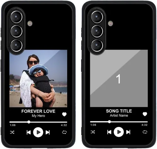 Miniatura 500 de Funda de teléfono personalizada para Samsung Galaxy S22+ / S22 Plus 5G, funda de TPU suave de vidrio templado antiarañazos personalizada con foto
