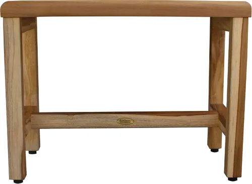 Miniatura 6 de EcoDecors Eleganto - Banco Taburete de ducha de madera de teca impermeable de 16 pulgadas de altura, color natural, silla de asiento para ducha