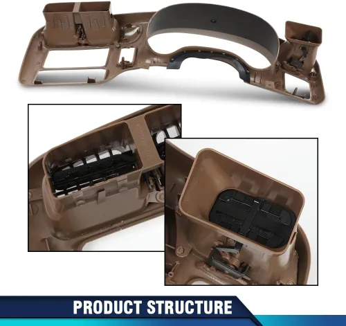 Miniatura 6 de PIT66 Bisel del Tablero de Instrumentos Cluster Bisel del Tablero Trim, Compatible con Chevy Blazer S10 GMC Jimmy Sonoma 1998 1999 2000 2001 2002