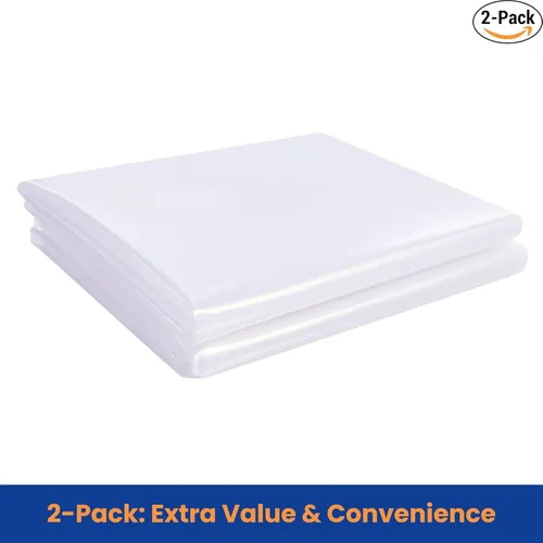 Miniatura 2 de VICMORE Paquete de 2 bolsas de colchón de tamaño matrimonial para mudanza, almacenamiento y eliminación, bolsas de plástico transparente de 0.06