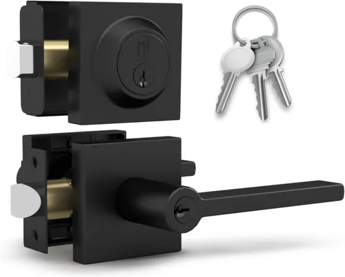 Miniatura 43 de Mega Handles - Cerrajo de entrada Prime I Cerradura de cerrojo de entrada - Cerrajo de bloqueo cuadrado de alta resistencia para puertas zurdas