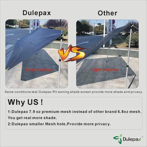 Miniatura 3 de Dulepax Parasol lateral para toldo de RV - 9'X7' - Pantalla lateral de segunda generación para toldo de RV mejora significativamente la sombra