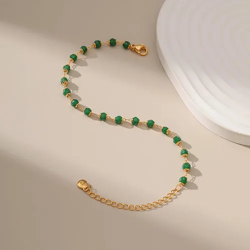 Miniatura 51 de Delicadas pulseras de oro para mujer, chapado en oro 18, ajustable, mal de ojo, mariposa, cuentas, perla, corazón, turquesa, hecha a mano para mujer