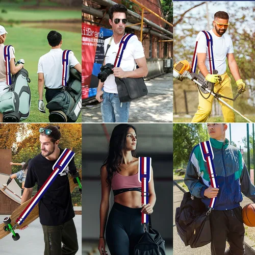 Miniatura 156 de ZINZ Correa de hombro universal de 59 pulgadas con almohadilla transpirable fija ultra gruesa, correa de hombro ajustable y resistente para bolsa