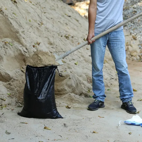 Miniatura 5 de Bolsas de arena de polietileno tejidas vacías de 19 x 24 pulgadas, protección UV, anti-UV, 3 años, con lazos, bolsas de arena resistentes