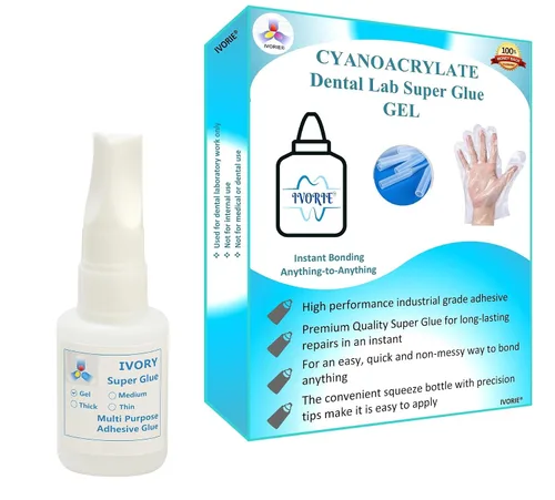 Miniatura 2 de Dental Lab Super Glue Adhesivo Adhesivo Instantáneo - Gel (1oz)