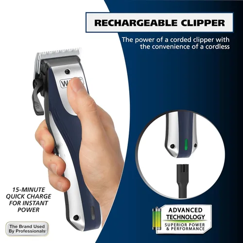Miniatura 3 de Wahl Cortapelos inalámbricos recargables de iones de litio para hombres, mujeres y niños con tecnología de carga inteligente para un corte de pelo