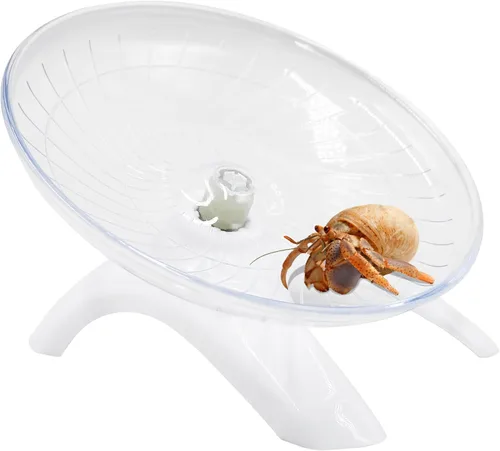 Miniatura 8 de Rueda de juguete para cangrejos ermitaños, juguete de rueda para correr de hámster, accesorio para jaula de animales pequeños, accesorio para Negro