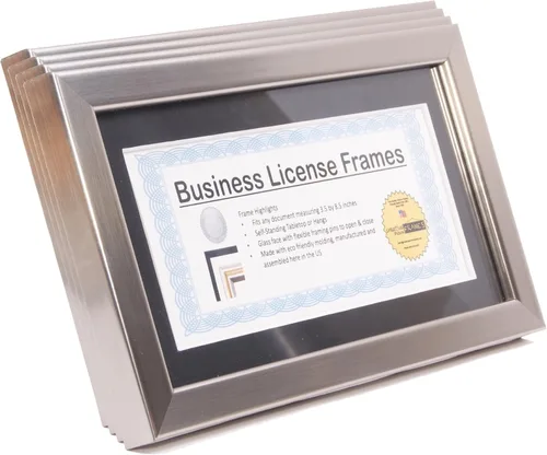 Miniatura 13 de Marcos de licencia para maquilladores profesionales de 3.5 in x 8.5 in, sostenedor de licencia de panel de estado para mostrar certificado, licencia