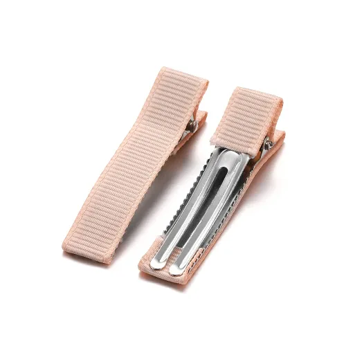 Miniatura 23 de 10 unids/lote plana de una sola punta de metal cocodrilo dientes clip de pelo pasadores color caramelo horquillas para bricolaje joyería base Negro