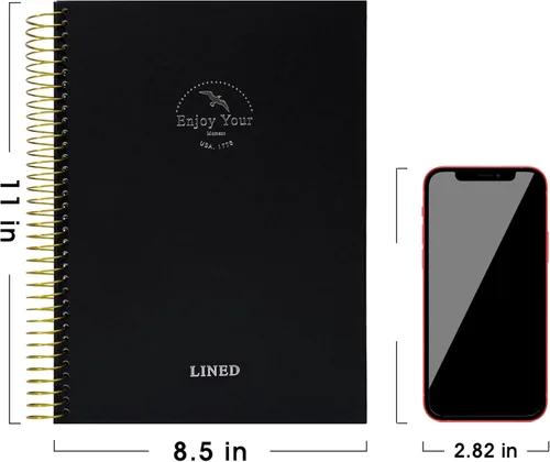 Miniatura 4 de FLYING EAGLE Cuaderno Diario de Espiral de Tapa Dura 8.5 x 11 Cuaderno de Espiral Grande 210 Páginas Cuaderno de Rayas Universitarias Cuaderno