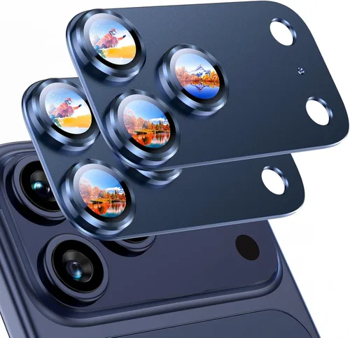 Miniatura 72 de Uyiton Compatible con iPhone 17 Pro Protector de Lente de Cámara - [No Fácil de Romper][Fuerte Adsorción][Compatible con Fundas] Cubierta de Titanio