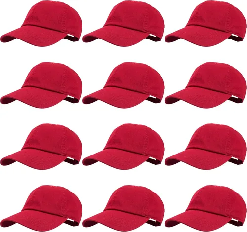 Miniatura 57 de Gelante Gorras de béisbol 100% algodón liso en blanco tamaño ajustable al por mayor a granel de 12