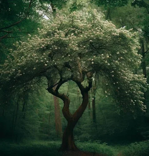 Miniatura 4 de Crataegus vulsa (Alabama Hawthorn) Semillas de arbustos, hermosas flores blancas, impresionante exhibición de otoño, semillas de MySeeds.Co, elige