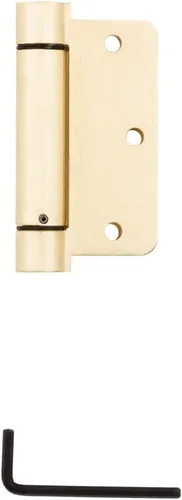 Miniatura 3 de NationalHardware N185-199 V521 Bisagra de resorte de embutir ajustable de latón comercial de 3-1/2 pulgadas