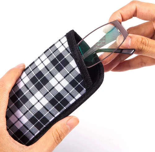 Miniatura 4 de TRIUMPH VISION Paquete de 3 Fundas Delgadas para Gafas - Bolsa Suave para Anteojos Funda para Lentes Portátil de Tela Estuche para Gafas Estuche