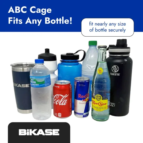 Miniatura 2 de ABC por BiKASE - Cualquier Jaula de Botella, Soporte para Botella de Agua de Bicicleta - Se Ajusta a Cualquier Botella, Contenedor, Altavoz, Soporte