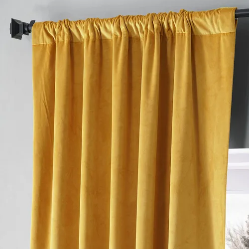 Miniatura 3 de HPD Half Price Drapes - Cortinas de terciopelo de lujo con bloqueo de luz para dormitorio (1 panel), 50 x 84 pulgadas, cortinas opacas de hotel