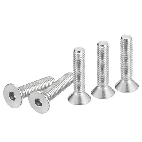 Miniatura 11 de DTGN Tornillos de cabeza plana de 3/8-16 x 5/8 pulgadas, paquete de 10 tornillos de cabeza plana hexagonal de acero inoxidable 304, rosca completa