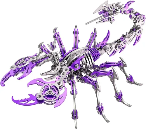 Miniatura 7 de Rompecabezas de escorpión de metal 3D para adultos: rompecabezas 3D, kits de modelos de metal para construir bricolaje rompecabezas mecánico
