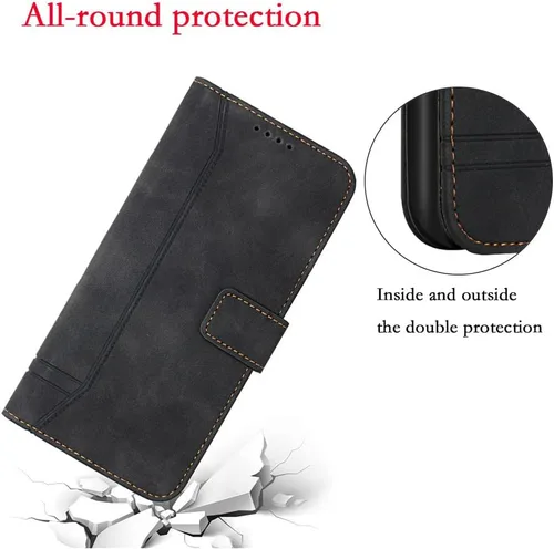 Miniatura 6 de Funda tipo cartera para Xiaomi Redmi Note 11, Redmi Note 11 Funda con tarjetero Funda de cuero con función atril Protección completa magnética Negro