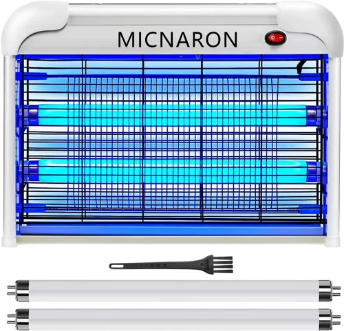 Exterminador eléctrico de insectos para interiores, 2800 V potente asesino de insectos voladores con atracción de luz azul de 20 W, máquina de 2800
