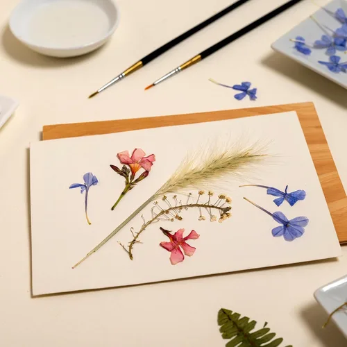 Miniatura 6 de PATIKIL Papel de prensa de flores de 12 x 8 pulgadas, repuesto de 30 hojas, blanco, sin recubrimiento, 11.8 x 7.9 pulgadas (largo x ancho), artes