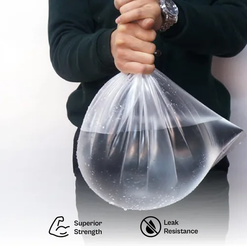 Miniatura 4 de Bolsas de basura transparentes de 7 a 10 galones, 1000 unidades a granel, para cocina comercial u oficina, revestimientos de latas, bolsas de basura