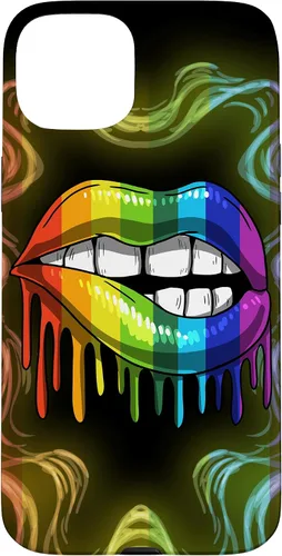 Miniatura 9 de Rainbow Lip Drip Lesbiana Gay Pride Bisexual Transgénero LGBT Funda para iPhone 17